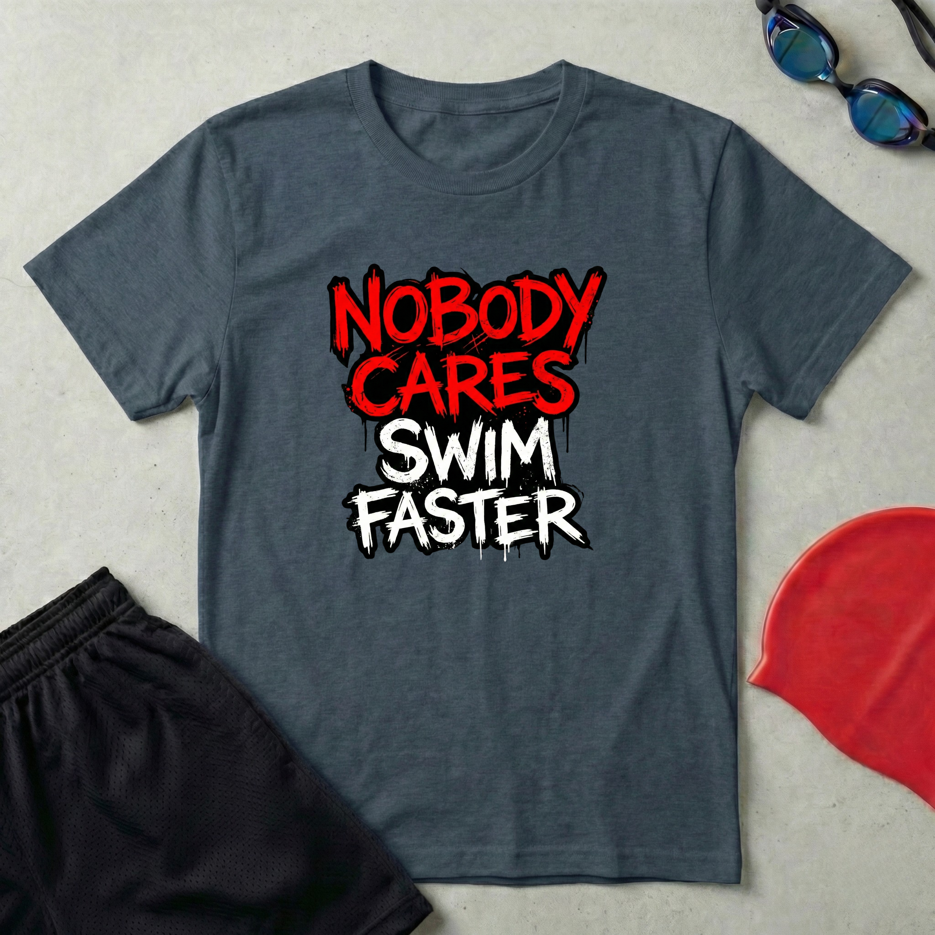 Nobody Cares Swim Faster T-Shirt