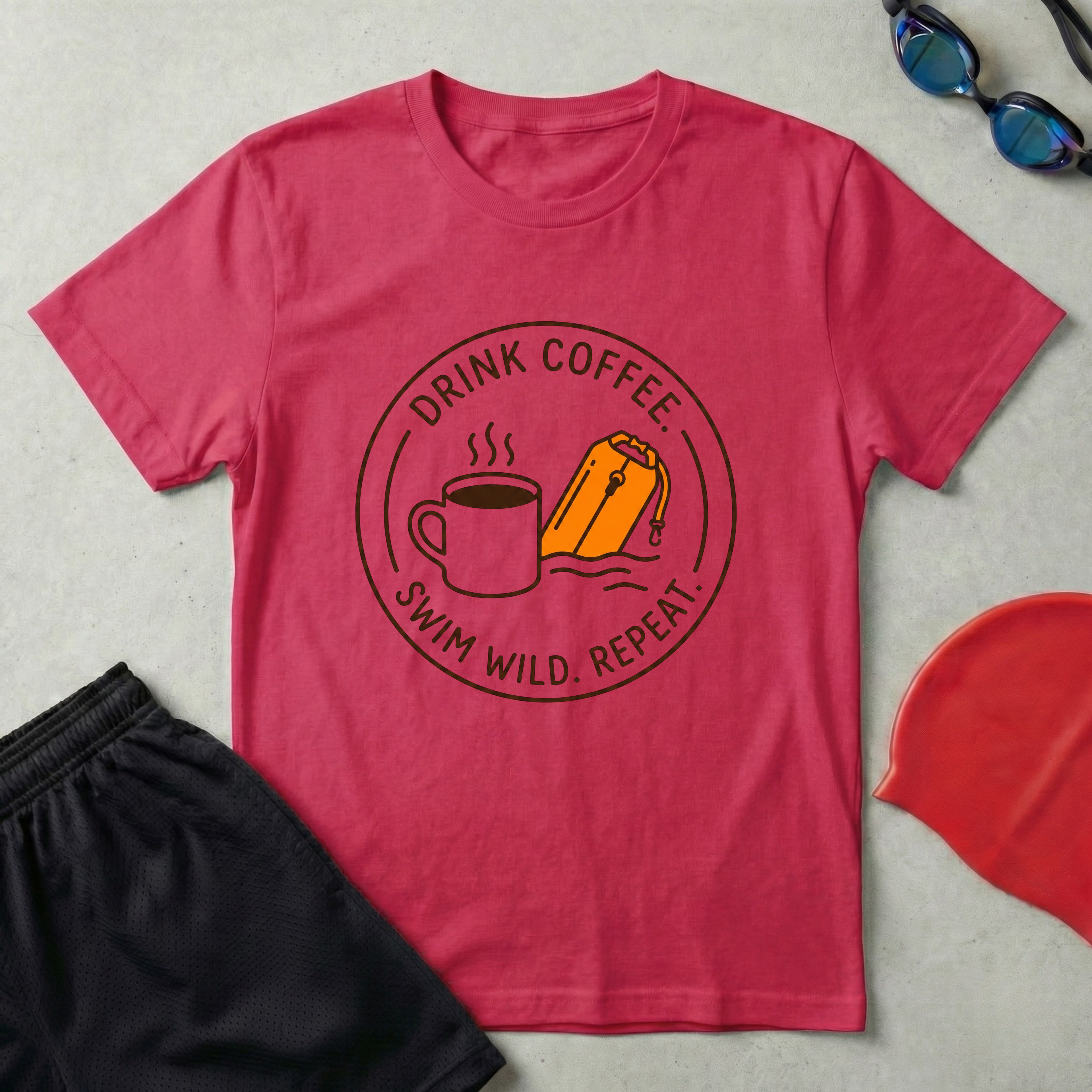 Drink Coffee Swim Wild T-Shirt