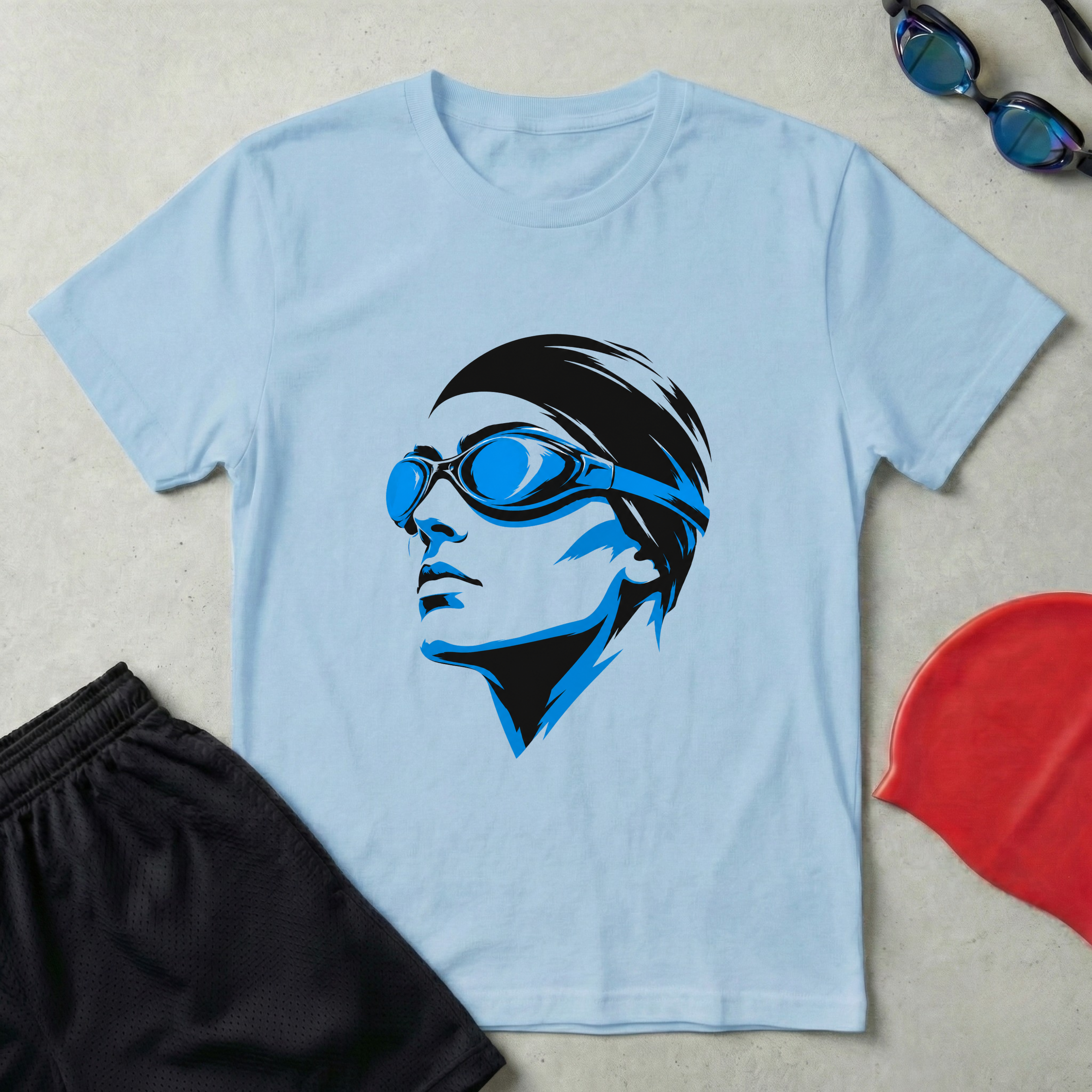 Swimmer Portrait T-Shirt