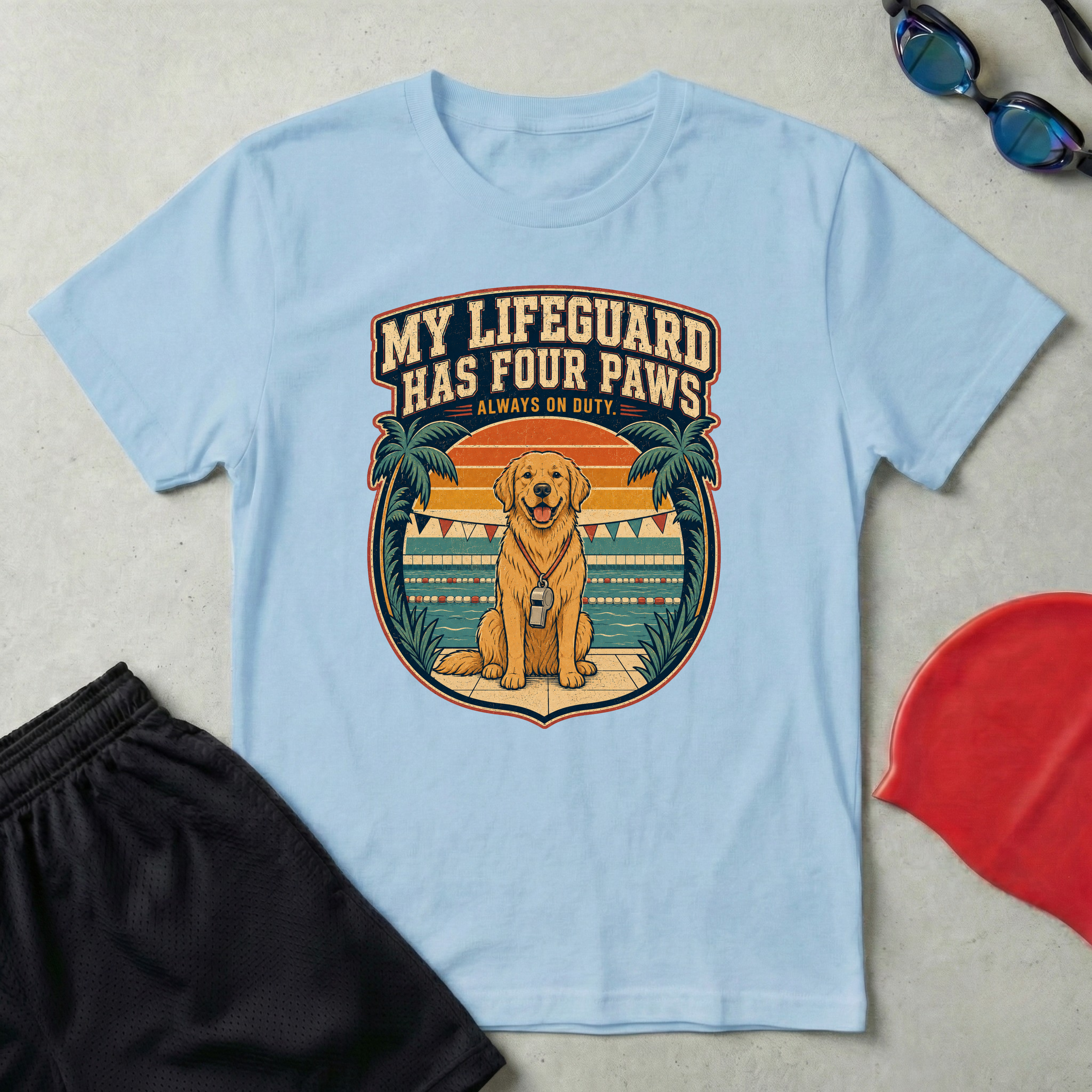 Dog Lifegaurd Retro