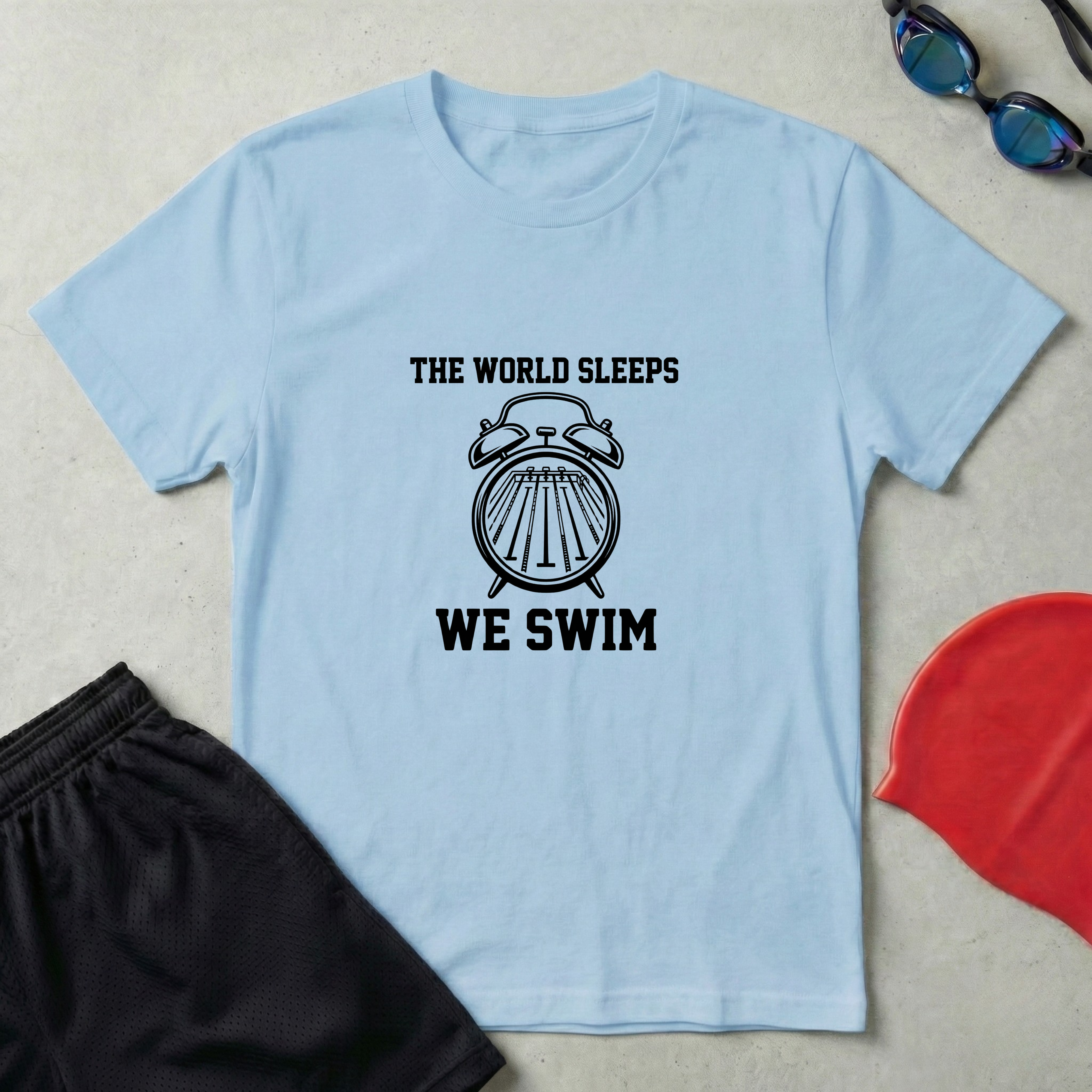 The World Sleeps We Swim T-Shirt