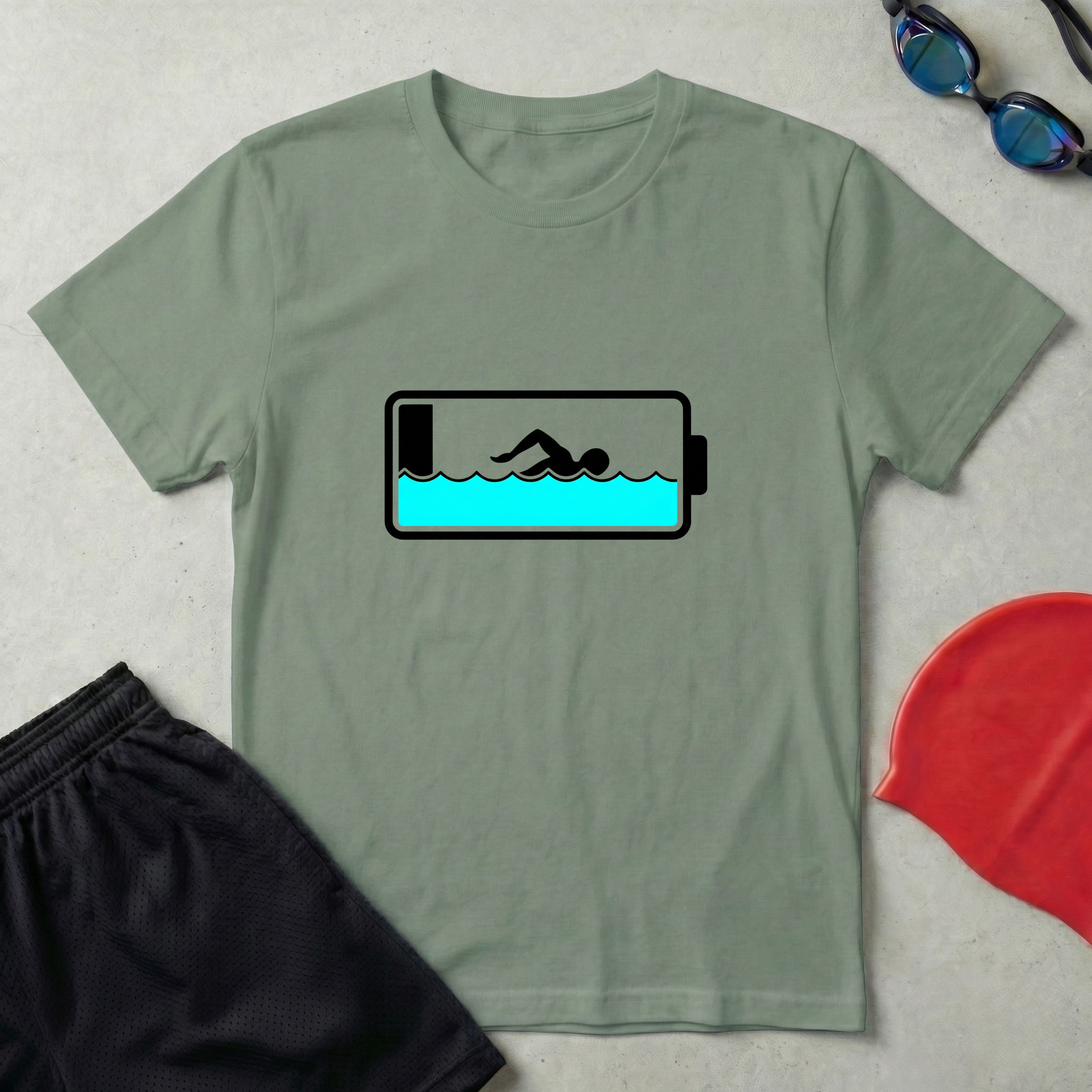 Swimmer Battery T-Shirt