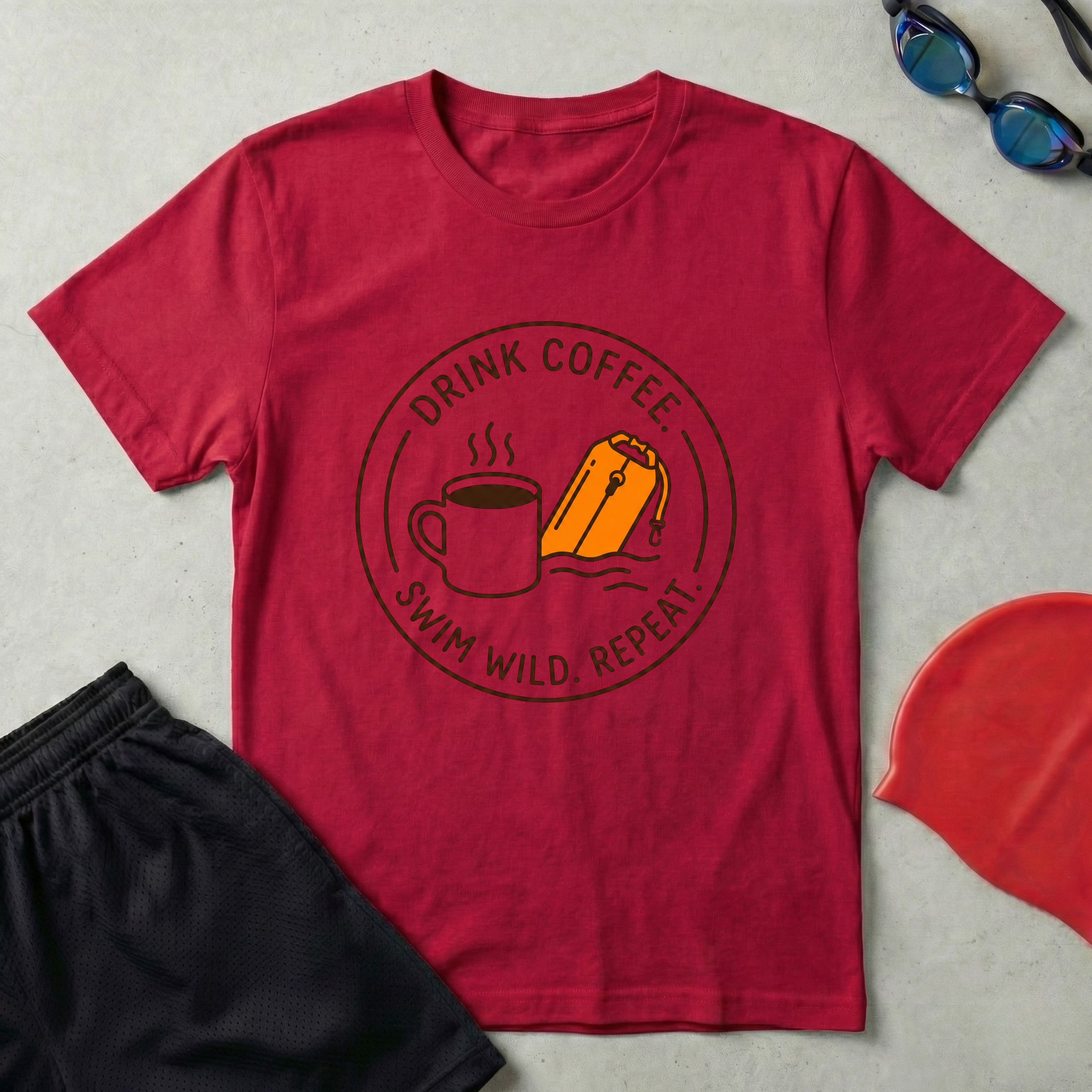 Drink Coffee Swim Wild T-Shirt