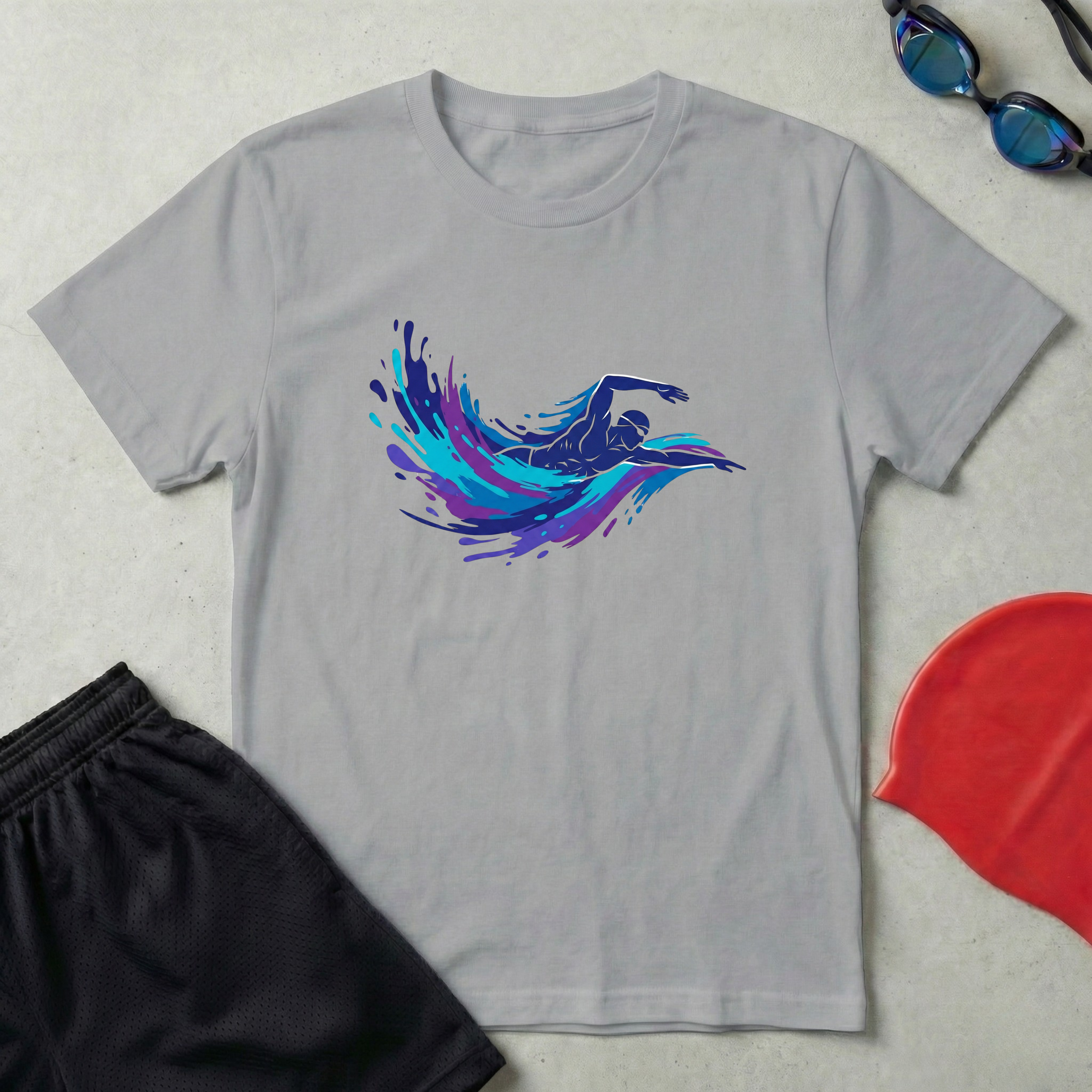 Watercolor Swimmer T-Shirt