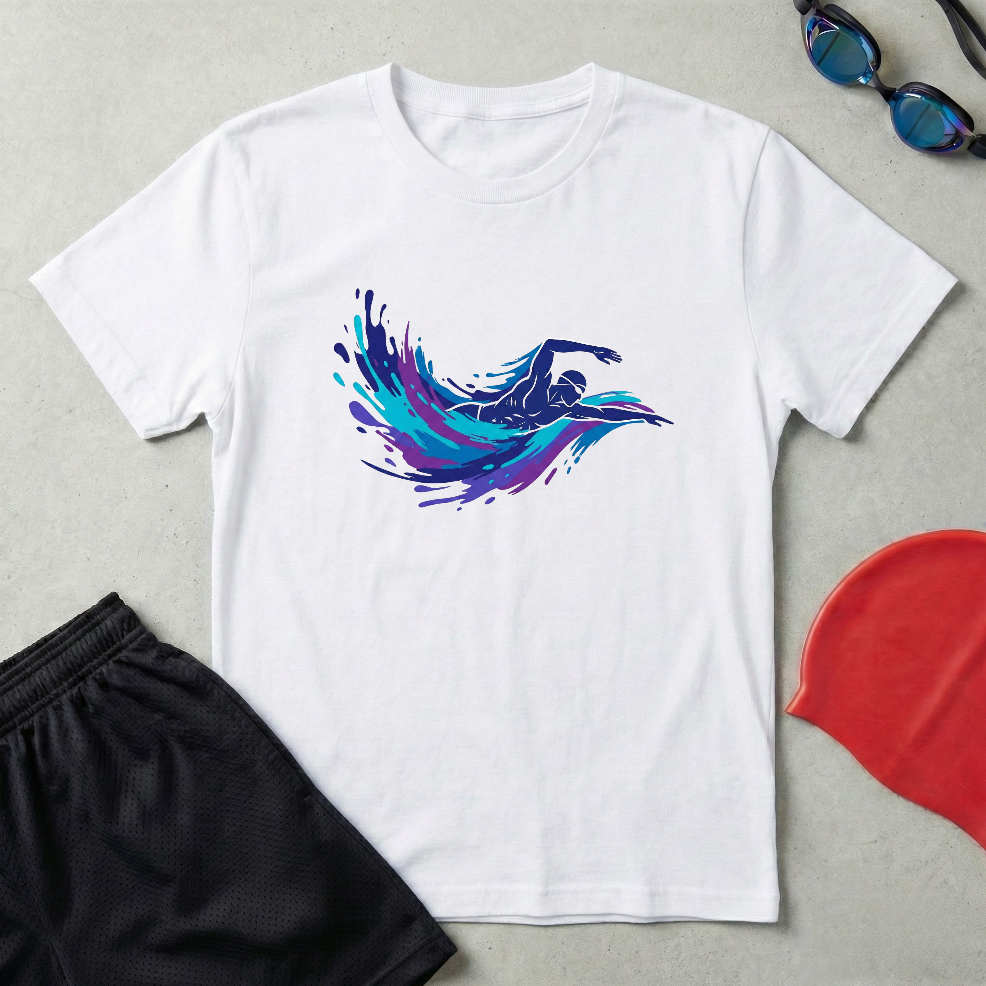 Watercolor Swimmer T-Shirt